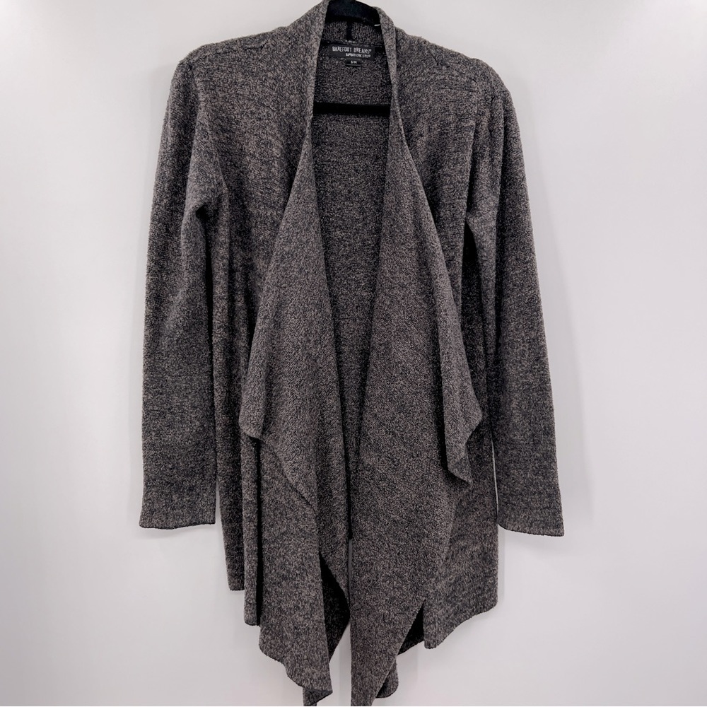 Barefoot Dreams Bamboo Cozychic Lite Calypso Wrap Cardigan 436 Gray Sweater